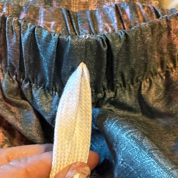 Floral Boho Lounge Pants in Sage Green and Pink - Picture 8 of 8